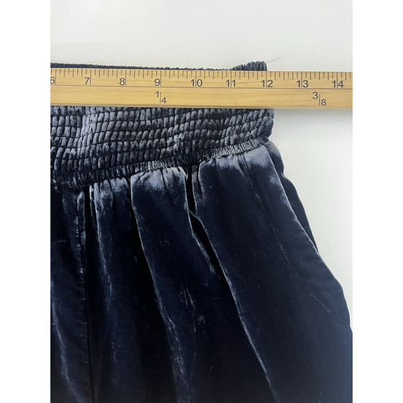 Anthropologie Gloria Velvet Slouchy Harem Jogger Pants Gray Blue Boho Size XS - Picture 3 of 11